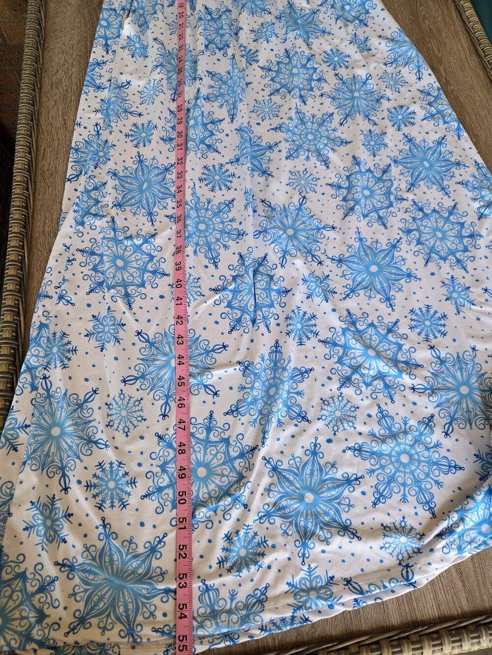 For G&PL Snowflake Print Long Sleeve Maxi Dress with Pockets 1X Plus Size - Picture 5 of 7